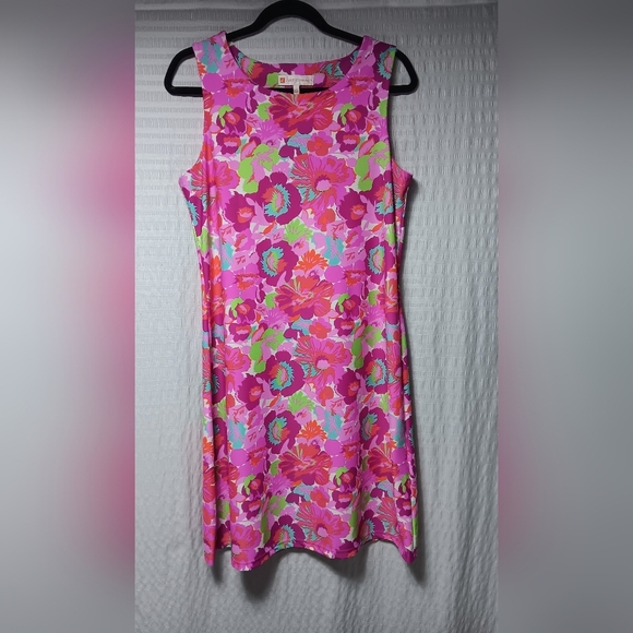 Jude Connally Pink Floral Sleeveless Dress Size L - Picture 2 of 8